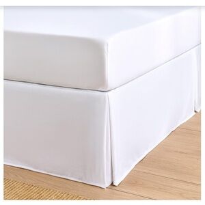 Ultra-Soft White Bed Skirt 12” Drop-FULL SIZE